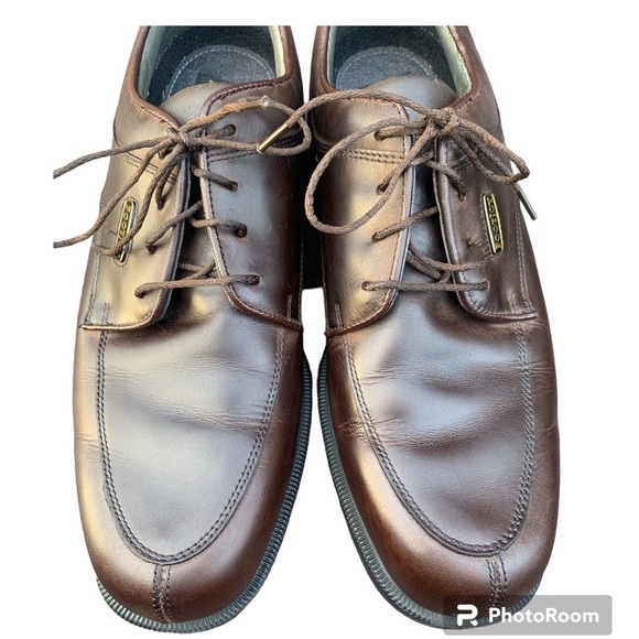 FootJoy DryJoy Men’s Leather Golf Shoes Soft Spike Brown Size: 8.5 M - Picture 5 of 11